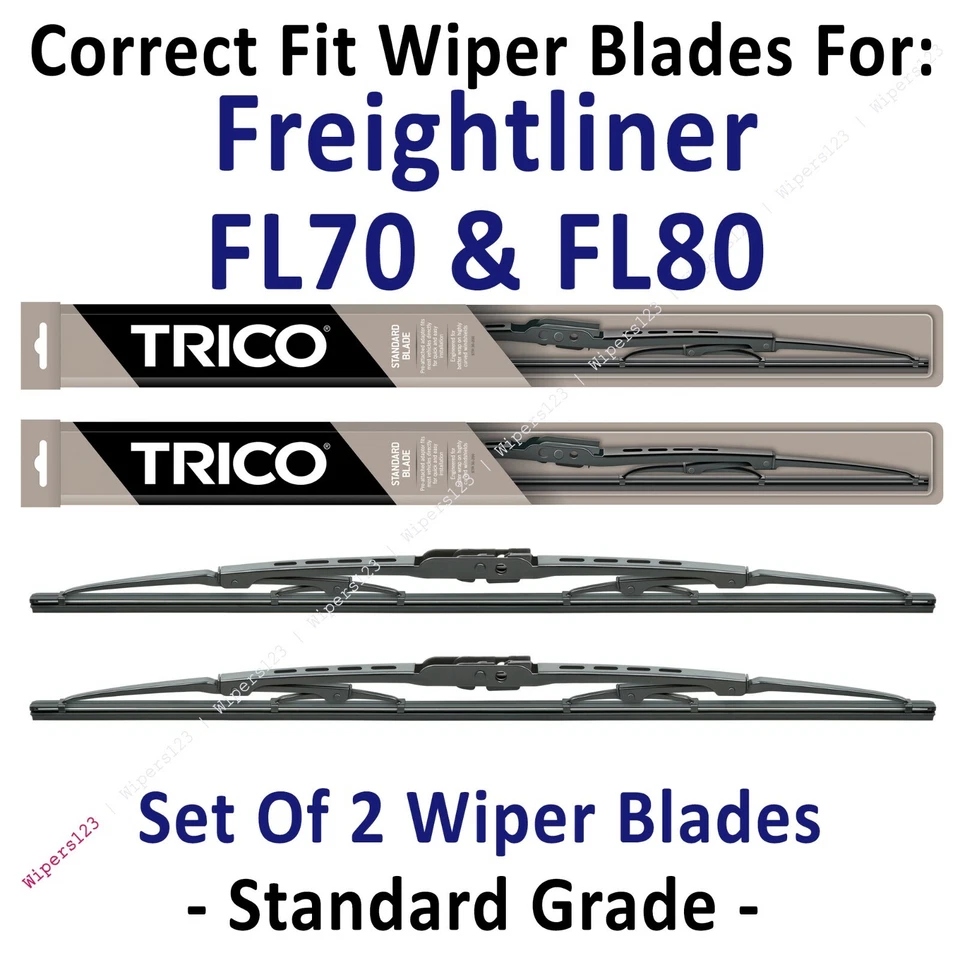 Wiper Blades 2-Pack Standard - fit 1991-2005 Freightliner FL70 FL80 - 30240x2 - Image 1 of 1