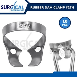 10 Stück endodontische Gummi Dam Klemmen #27N Edelstahl chirurgisch Dental deutsche Qualität - Bild 1 von 7