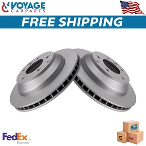 New Rear Brake Rotor Set Fits 2003-2018 Cayenne 2007-2015 Q7 2004-2017 Touareg - Picture 1 of 6