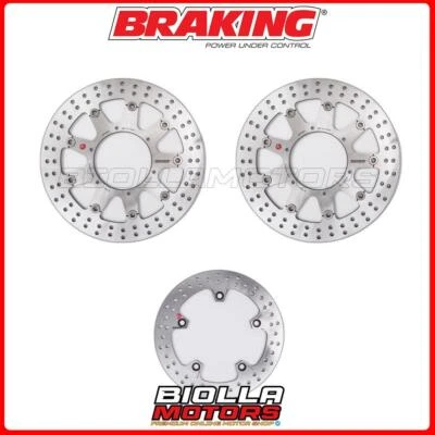 KIT DISCHI FRENO BRAKING BMW F 700 GS ABS 800 2014 - ANTERIORE + POSTERIORE [FLO Foto 1 de 4