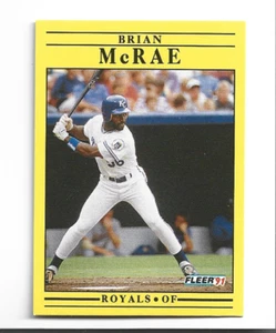 LOTE DE 3 TARJETAS ~ BRIAN McRAE, novato, CF ROYALS # 563,575,331 PUNTUACIÓN 1990,1991 - Imagen 1 de 6