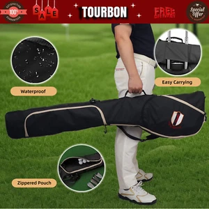 TOURBON Golf Clubs Bag Driving Range Practice Strap Pack Travel Carry Waterproof - Picture 1 of 24