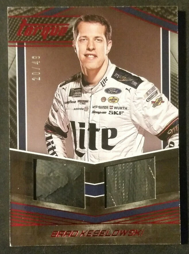 2017 Panini Torque Racing Brad Keselowski #2 Dual Materials Red Prizm #20/49 - Image 1 of 4