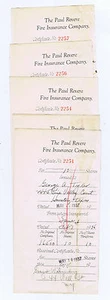 WHOLESALE 100 PAUL REVERE FIRE INSURANCE CO. SHARES COUNTERFOIL DEPRESSION 1937 - Picture 1 of 1