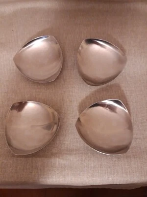 Lotto 4 salsierine o portacandele vintage Stelton Stainless Denmark 18/8 - Immagine 1 di 4