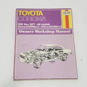 Manual de reparación Haynes Toyota Corona 1974 a 1977 manual de taller del propietario - Imagen 1 de 2