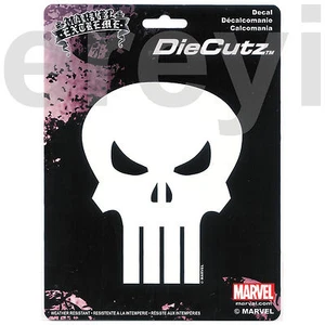 PUNISHER WHITE SKULL LOGO DECAL Car Auto Truck Marvel Soldier Hero Vinyl Sticker - Picture 1 of 2