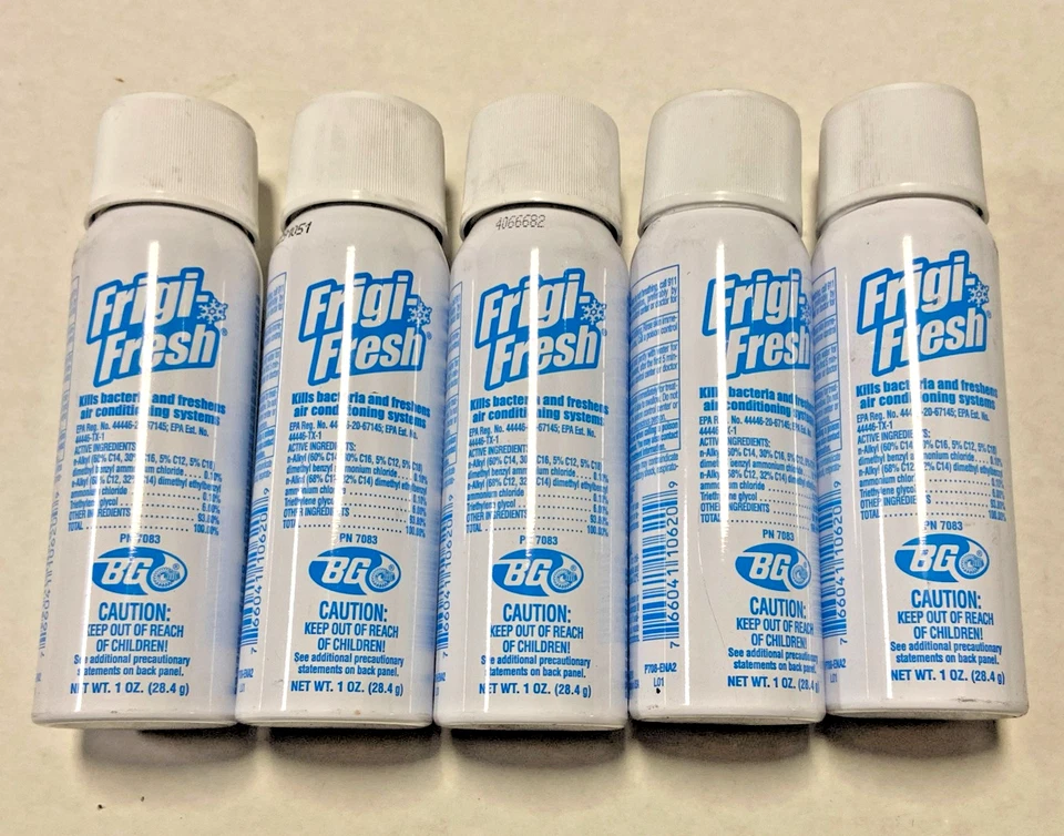 5 Count - Frigi Fresh 1oz Spray Can #7083 A/C System Treatment/Air Freshener Foto 1 de 2
