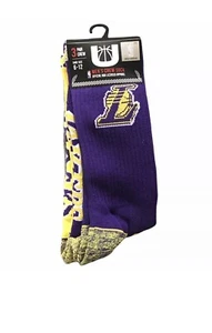 3 pares de zapatos para hombre LA Lakers crew talla 6-12 NBA - Imagen 1 de 2