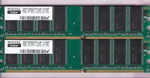 2GB 2x1GB PC-3200 WINTEC 3VD4003U9-1GR DDR-400 HYNIX Memory Kit DDR1 PC3200 DIMM - Picture 1 of 3