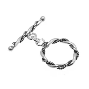 6 Set 20X28mm Toggle Clasp Antique Silver Plated Jewelry Making 801 - Picture 1 of 1