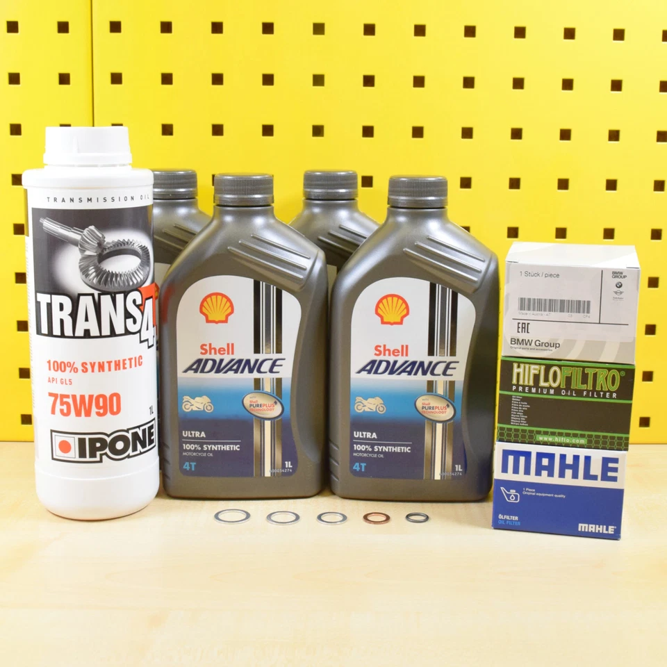 Ölwechselset für BMW R 1200 GS Ölfilter Dichtungen Getriebeöl 75w90 Öl Shell - Bild 1 von 1