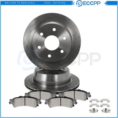 Rear Brake Pads And Rotors For 2000-2001 Chevrolet Tahoe 5.3L GMC Yukon 4.8L - Image 1 of 4