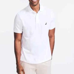 NWT Nautica Men's Classic Fit Solid All Cotton Mesh Deck Short Sleeve Polo Shirt - Picture 1 of 78