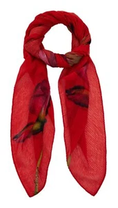 Desigual Fiore Rectangle Foulard Paño Naranja Rojo Rosa Nuevo - Imagen 1 de 2