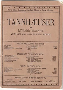 Tannhaeuser : containing the German text, with English translation Libretto  - Picture 1 of 1