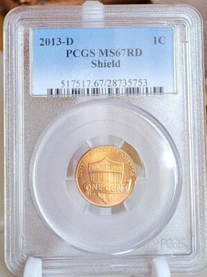 2013 D  Lincoln Cent PCGS MS67RD - Image 1 of 2
