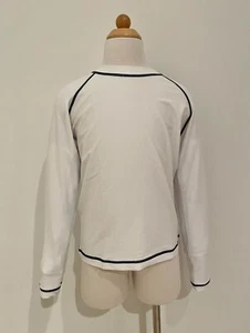 Hanna Andersson 140 White Long Sleeve Swim Shirt - Picture 1 of 4