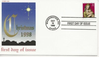United States Comm/FDC - 1 x Christmas - Postmark Washington, DC - 1998 (005)Z - Image 1 of 2