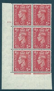21/2d Pale Scarlet Cylinder 276 no Dot Perf 5 (E/I) UNMONTIERT NEUWERTIG/MNH - Bild 1 von 1