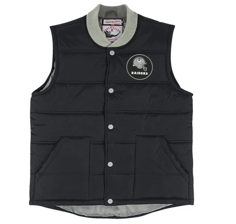 Oakland Raiders NFL Men's Play Clock Throwback Vest by Mitchell & Ness - NFL Lic Cover