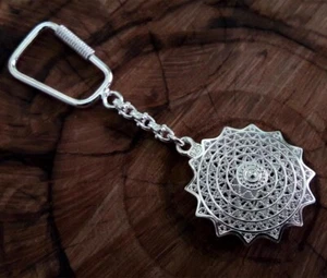 Handmade Special Design Filigree Keychain Made of Sterling Silver - Picture 1 of 1