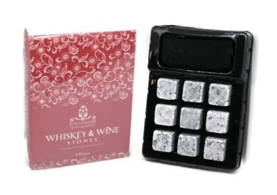 Kitchenaire Piedras de Whisky Cubo de Hielo Rocas 9 Reutilizables Whisky Vino y Piedras Set Foto 1 de 4