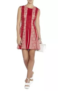 NUEVO BCBGMAXAZRIA BRILLANTE AMAPOLA COMBO JALENA VESTIDO DE ENCAJE XLU6Z898/M584A TALLA 10 - Imagen 1 de 3
