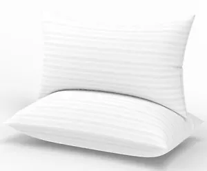 Bed Pillow Queen Size for Sleeping Stomach or Side Sleepers Bedroom Decor - Picture 1 of 8