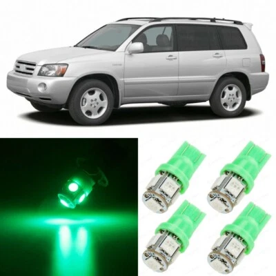 10 x GREEN Interior LED Lights Package For 2001 - 2007 Toyota Highlander - Image 1 of 4
