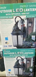 Envirolite LED Outdoor Wall Mount Lantern Aged Bronze w Arm Dusk To Dawn New!!! - Picture 1 of 12