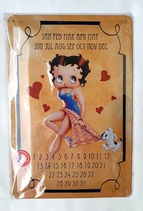 Betty Boop Metall Jahres Wochen Kalender Sammeln Seltenes Rockabilly Nostalgie - Bild 1 von 4