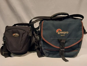 Lot Of 2 Lowepro Camera Bags Nova 2 & TLZ Mini Both With Straps - Picture 1 of 23
