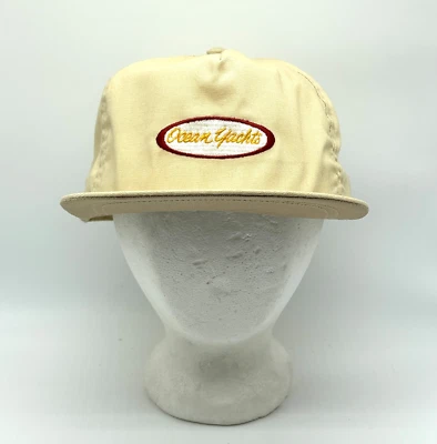De colección Ocean Yachts Deadstock con Defectos Snapback Sombrero Beige Barco Nuevo ¡LEER! Foto 1 de 4