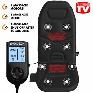 Gideon Powerful Vibrating Back Shoulder Car Massager Seat Cushion, Heat Therapy