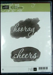 Stampin Up! Sale - A - Bration REVERSE WORDS #143319 Stamp Kit Unused Open Box - Imagen 1 de 3