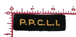 PPCLI Royal Canadian Patch Canada Military Yellow on Black Wool Felt Embroidered - Picture 1 of 1