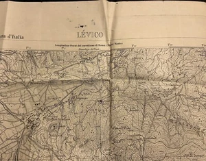 🌈CARTINA MILITARE 1931 Era Fascio Levico Trento Selva Pergine Caldonazzo Susa - Foto 1 di 18