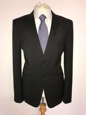 EMPORIO ARMANI David Line - TRAJE DE LANA MARRÓN LISO - 42 Reg - W36 L30 - USADO UNA VEZ Foto 1 de 4