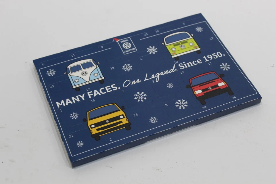 VW (GENUINE OE) VW T2 T4 T25 Camper Christmas Chocolate Advent Calendar Gift New ZCP905086