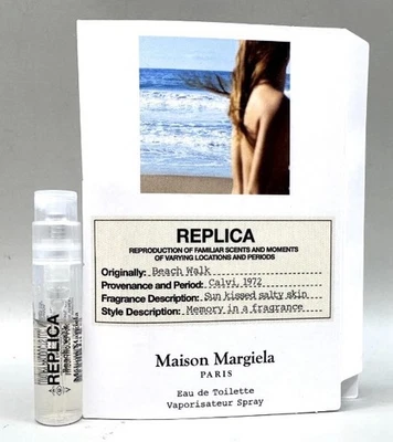 3 X Réplica Beach Walk por Maison Margiela Eau de Toilette Cardado Muestras en Spray Foto 1 de 2