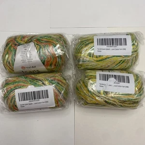 (Set bestehend aus 4) YarnArt Jeans Splash Baumwolle Acryl Garn (940 & 8) gemischte Farben 50 G Neu in Verpackung - Bild 1 von 6