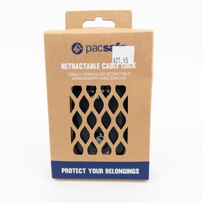 Bloqueo de cable retráctil PacSafe® | Retractasafe™ 250 4 diales | 10280 Foto 1 de 4