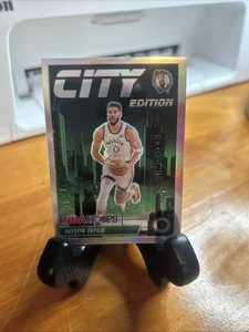 2023-24 Panini Nba Hoops Premium Stock - City Edition Jayson Tatum #3 Silver... - Picture 1 of 2
