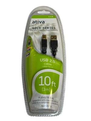Ativa USB 2.0 Cable 10ft (3m) - Black, new sealed - Image 1 of 4