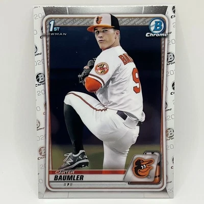 2020 Bowman Chrome Cater Baumler 1st RC #117 BAL - Image 1 of 2