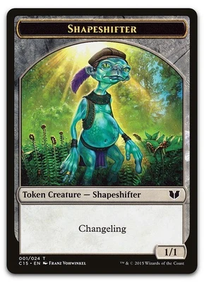 Shapeshifter // Shapeshifter Double-Sided Token #1 // 1 NM Commander 2015 - Image 1 of 2