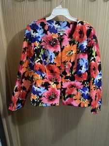 Blazer floral Danny & Nicole talla grande para mujer talla 18W - Imagen 1 de 5