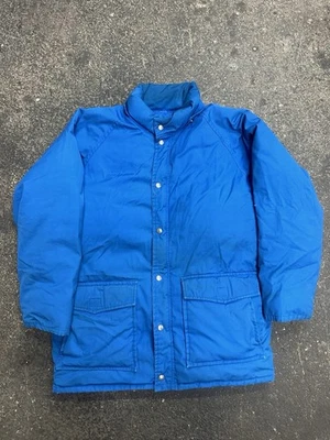 EMS Vintage 70s Heavy Duck Down Insulated Puffer Jacket Full Zip Mens Large Blue - Image 1 of 4