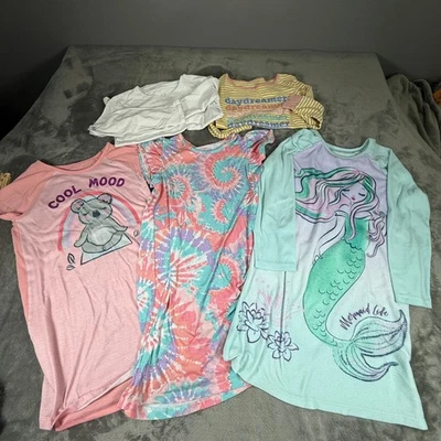 Lote De 3 Vestidos Cuddle Dudes and Wonder Works PJ Niñas Talla 10/12 con 2 Camisa Gratis Foto 1 de 4